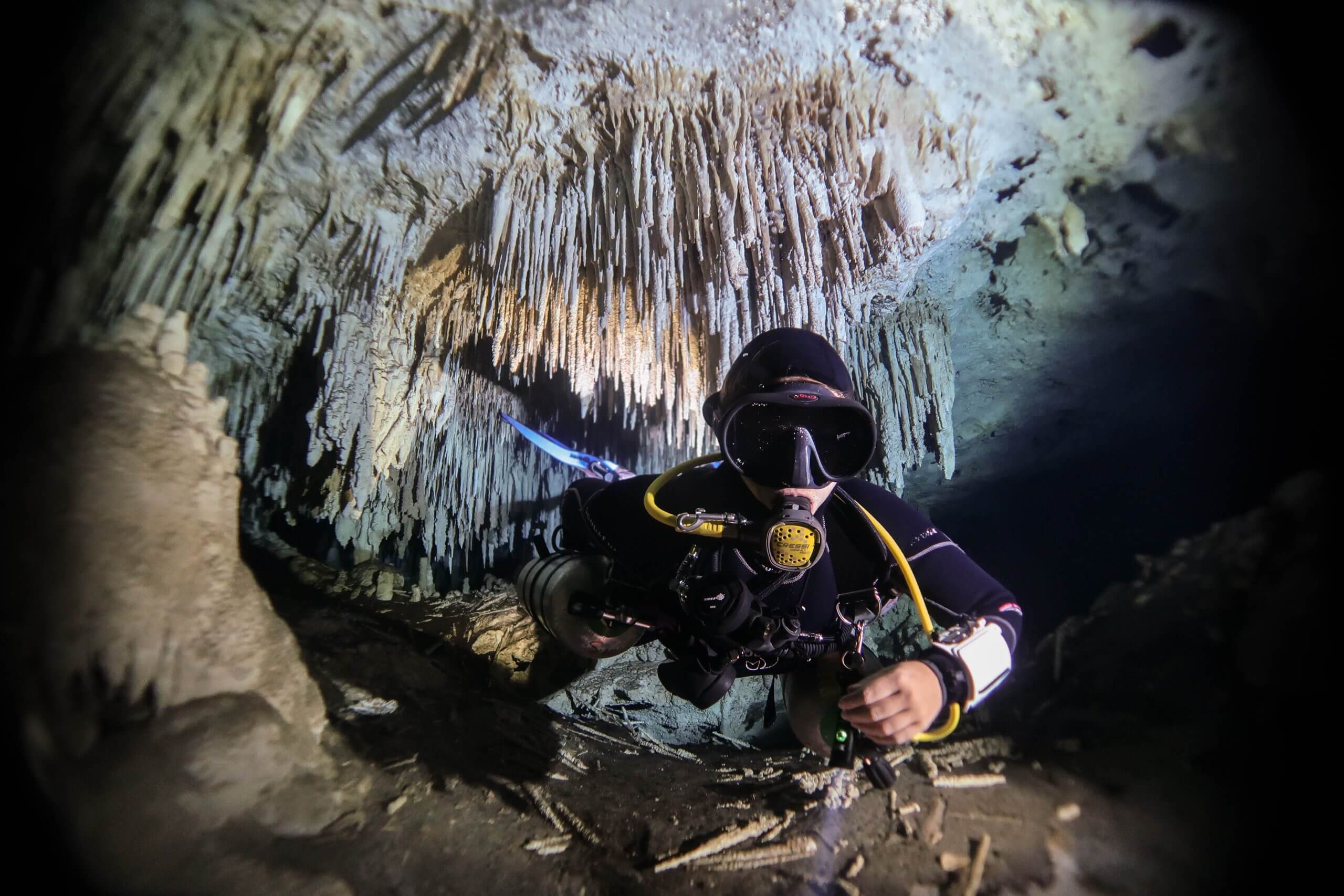 Cave diving
